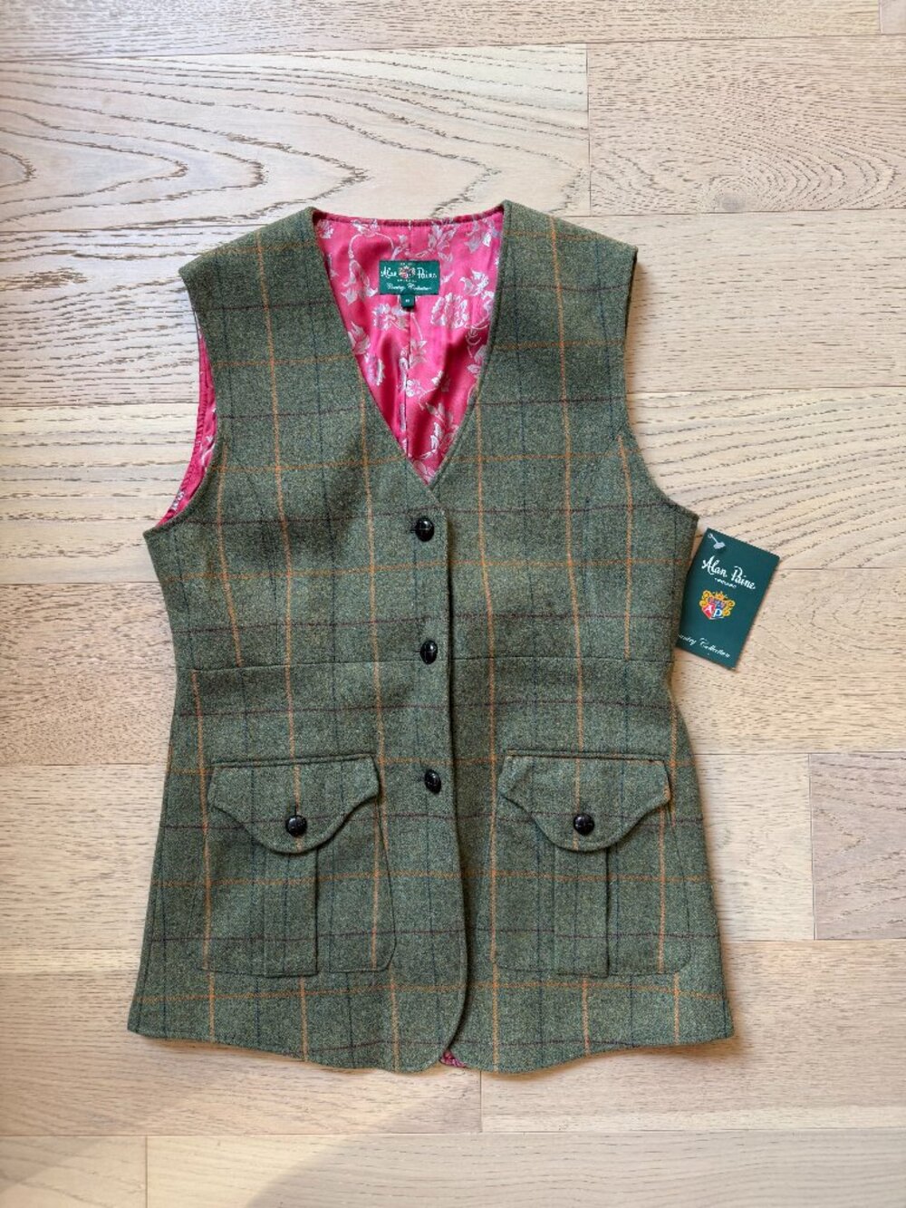 NWT Alan Paine Waist Coat Field Vest, Size 12